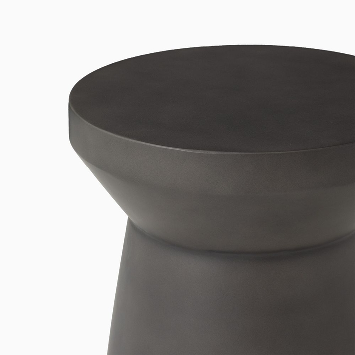 Black outdoor top side table