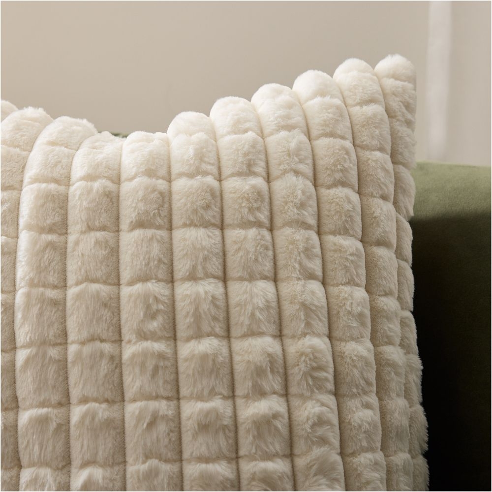 West elm fur pillow top