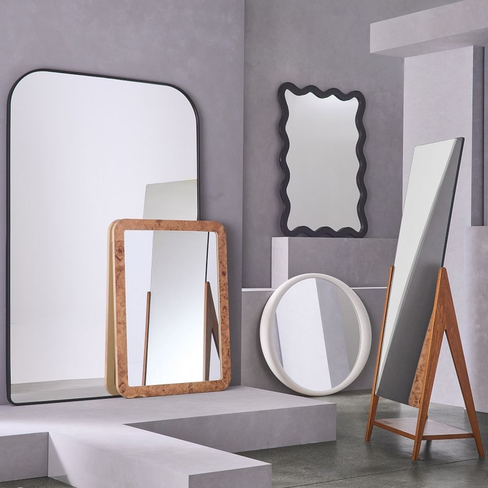 Wall clearance mirror grey