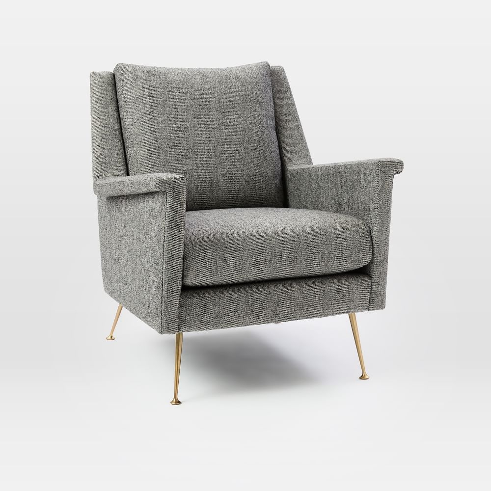 West elm carlo top mid century chair