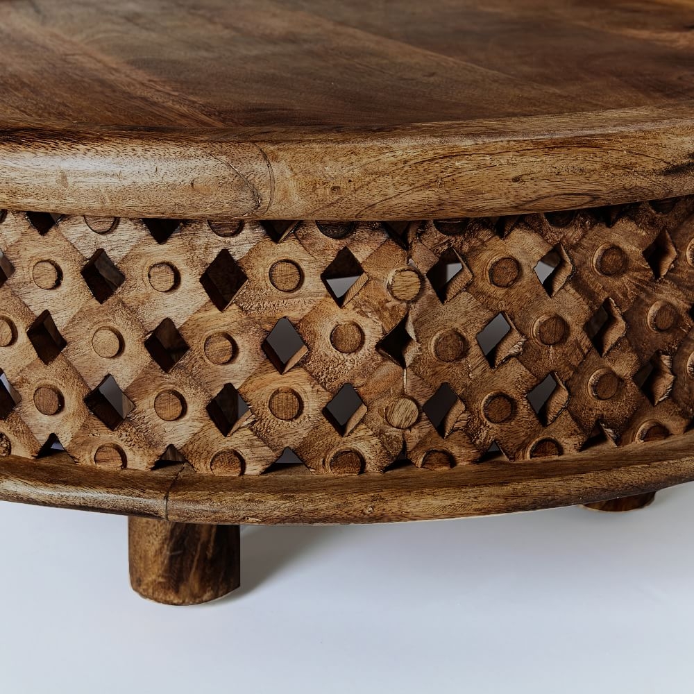 Carved Wood Coffee Table