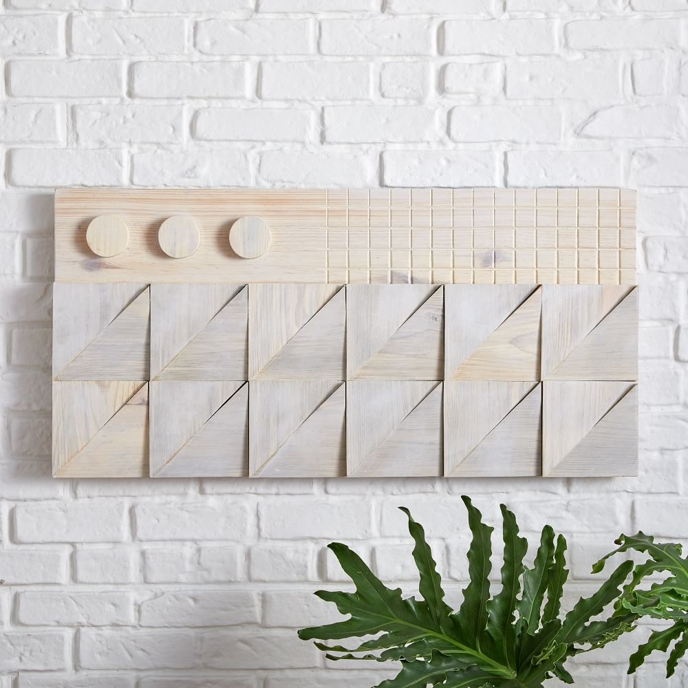 Wooden panel shop wall art