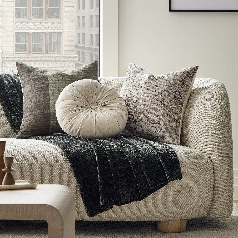 Grey throw top pillow covers