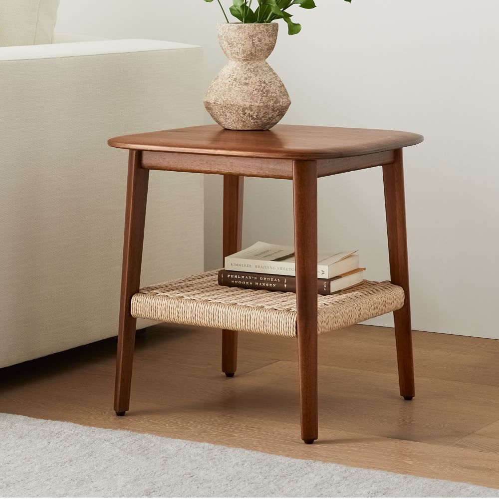 Walnut end shop table