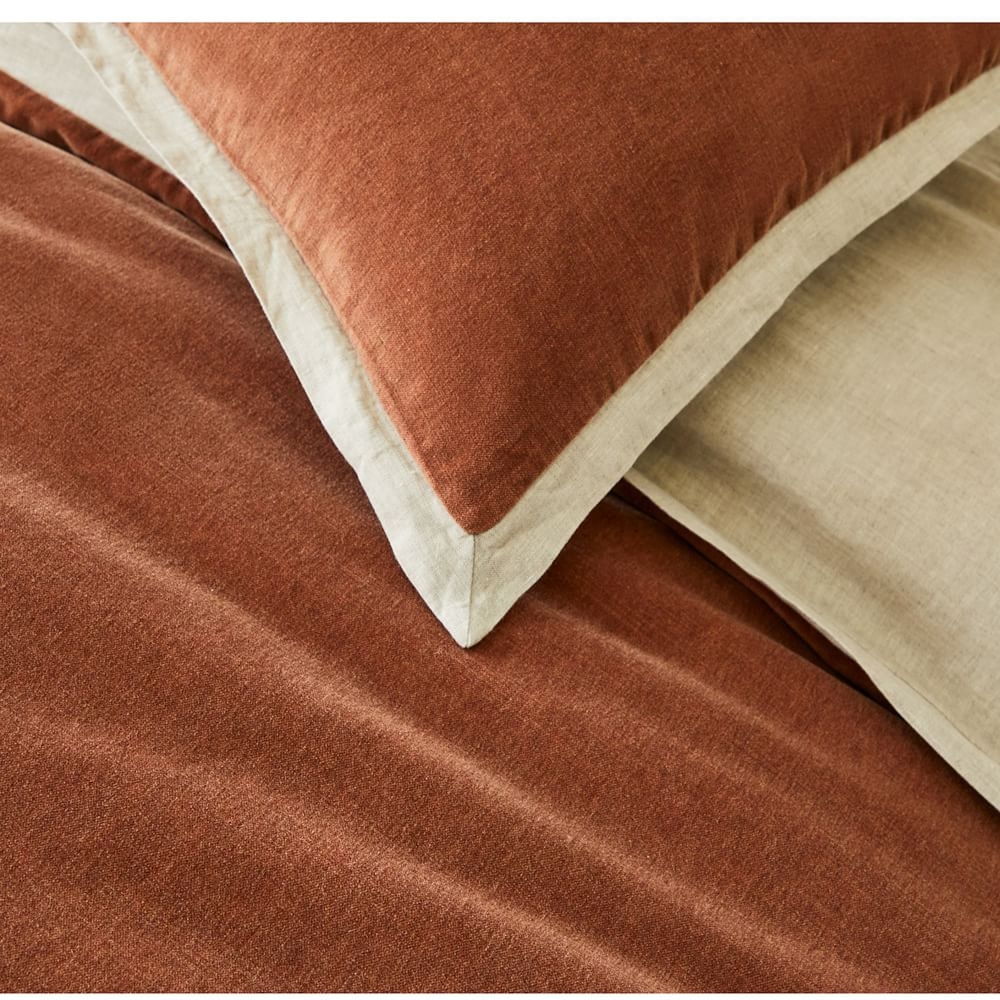 Velvet outlet king shams