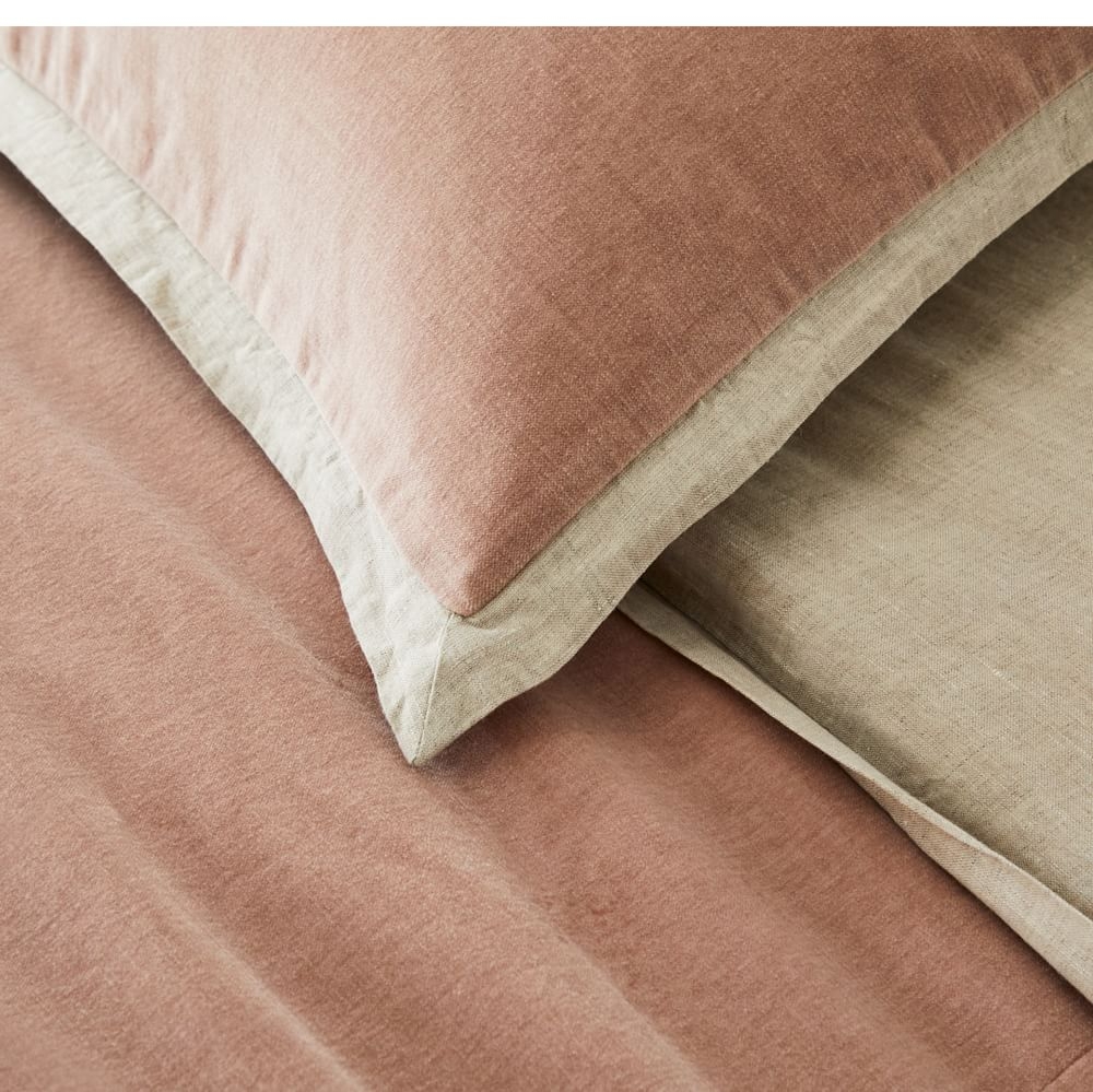 West elm hot sale pink velvet duvet