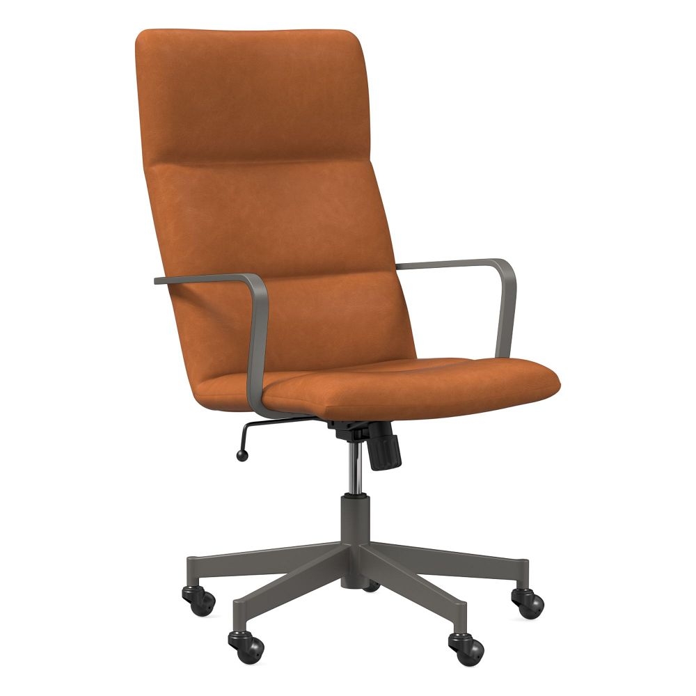 Brown desk sales chair with arms