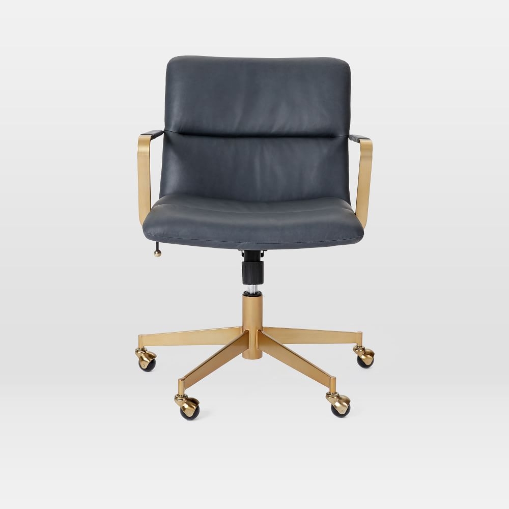 Leather office chair west elm sale