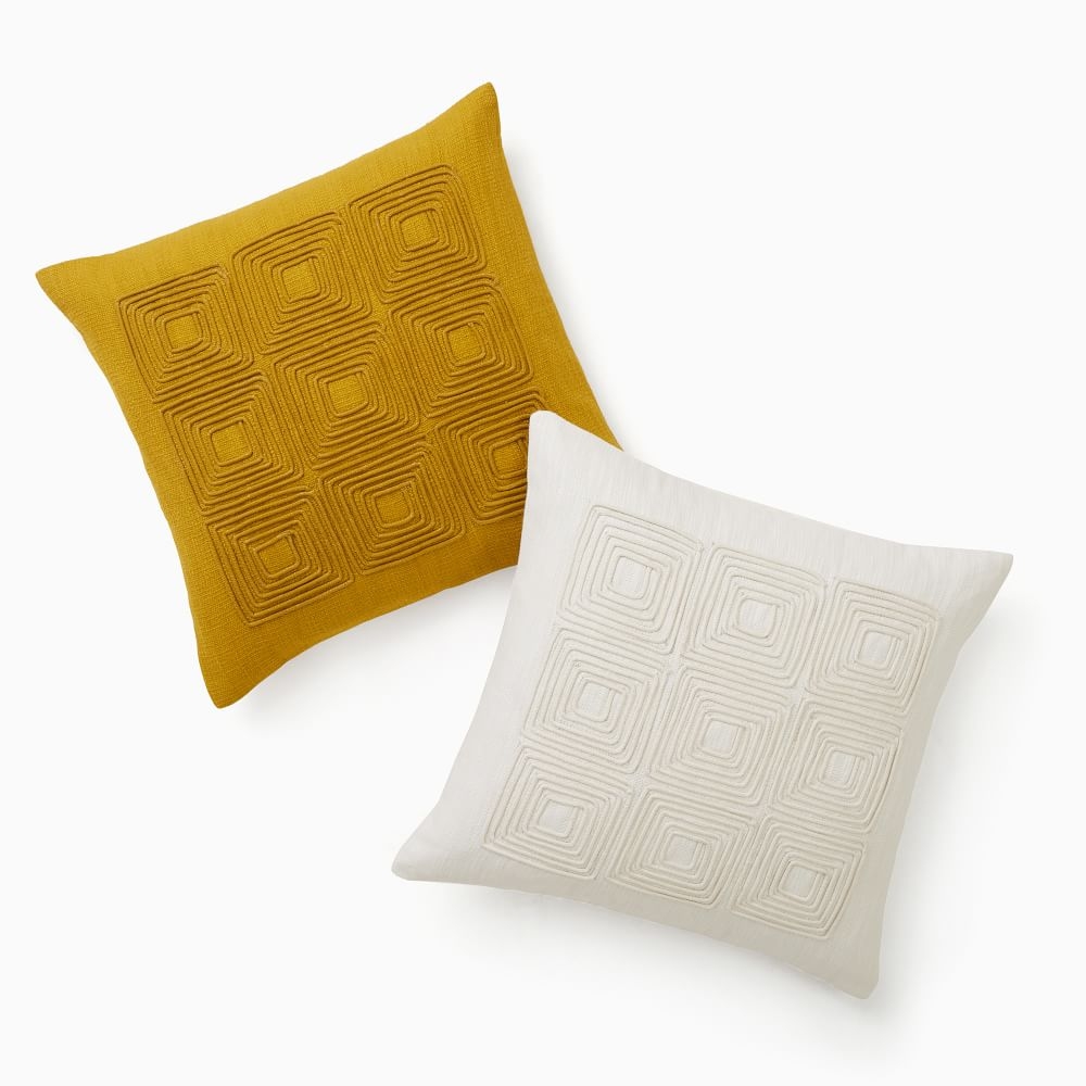 West elm yellow pillow clearance