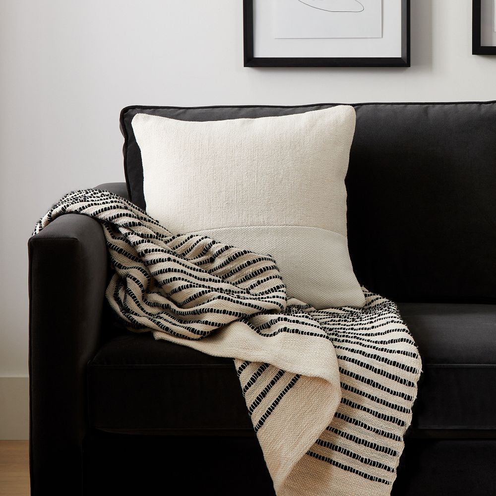 Canvas throw clearance pillow covers