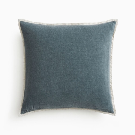 Light blue sale velvet pillow cover