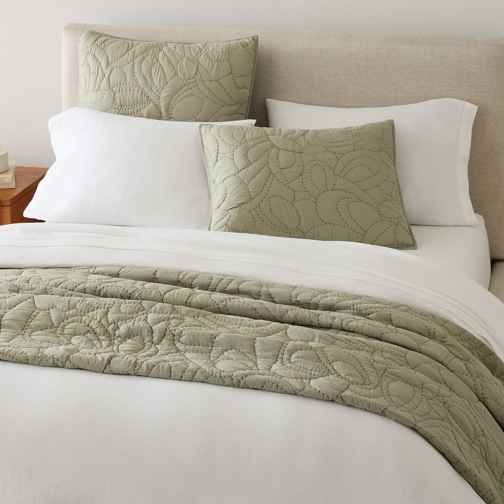 Airy Cotton Voile Bloom Quilt Shams