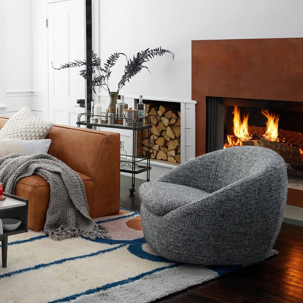 Buy online Cozy Swivel Chair now West Elm UAE UAE