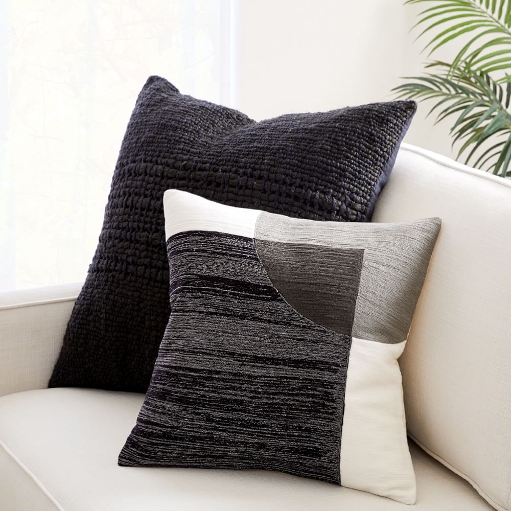 Black best sale pillow covers