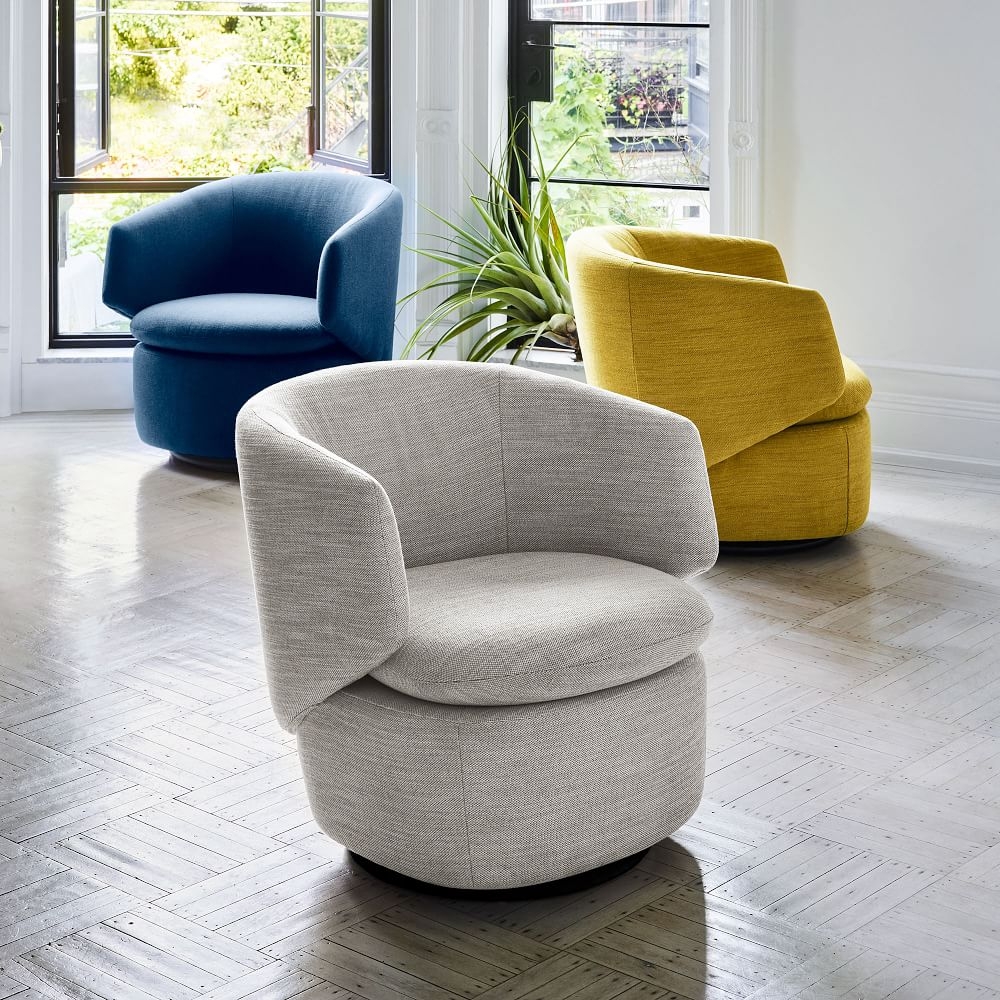 Swivel side store chair