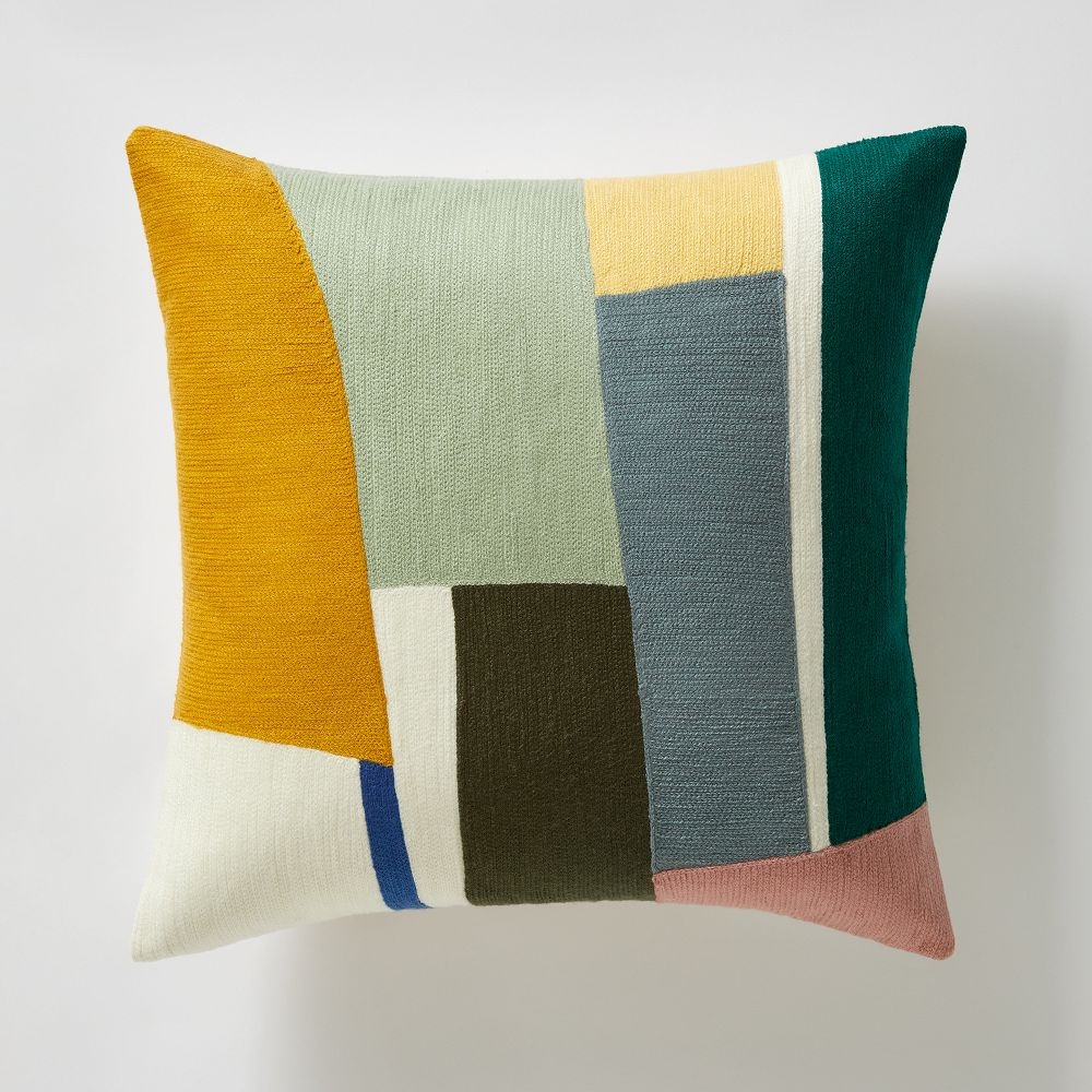 West elm yellow pillow sales