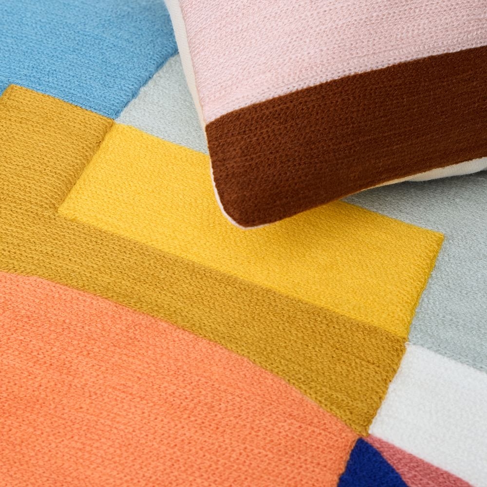 Color block pillow cover on sale