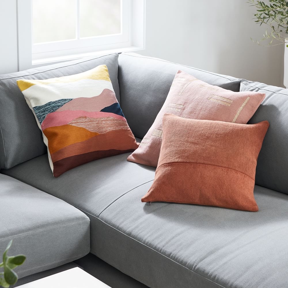 Orange best sale pillow covers