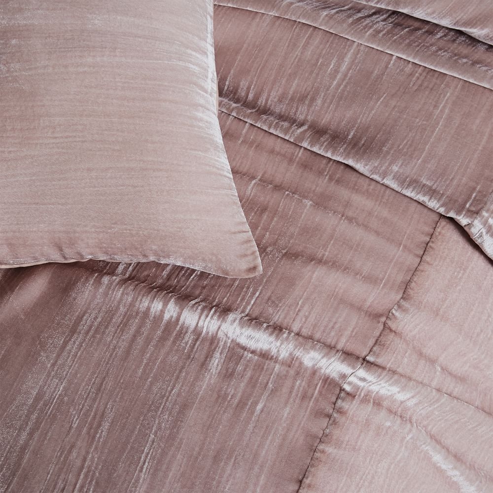 Crinkle velvet duvet cover west sales elm
