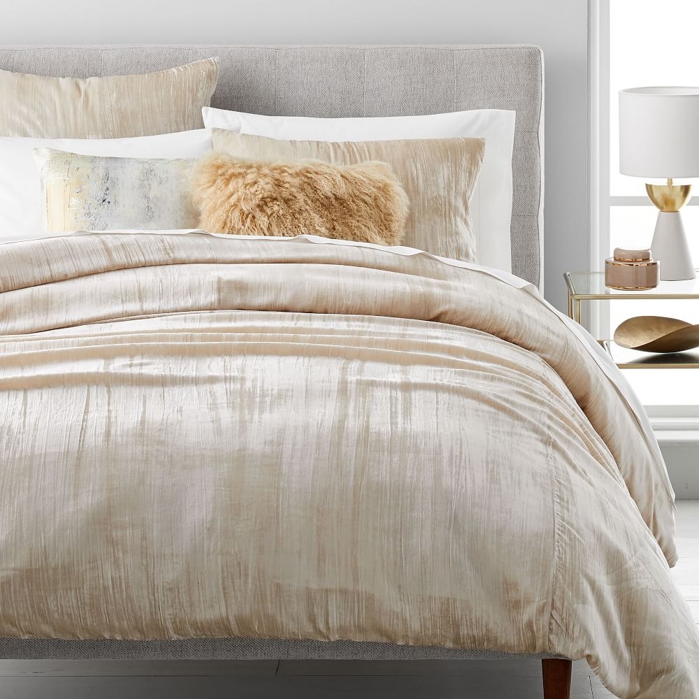 Buy online Crinkle Velvet Duvet Cover Shams now West Elm UAE UAE