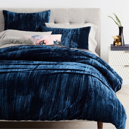 West elm crinkle velvet duvet review top