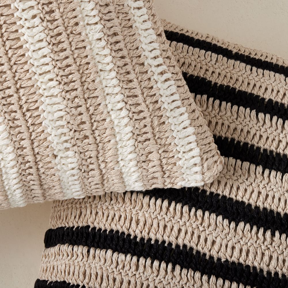 Linen stripe hot sale pillow
