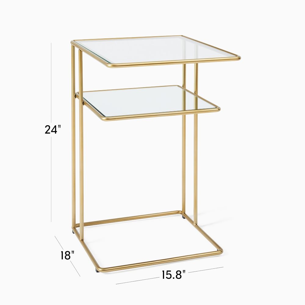 West elm brass nightstand sale