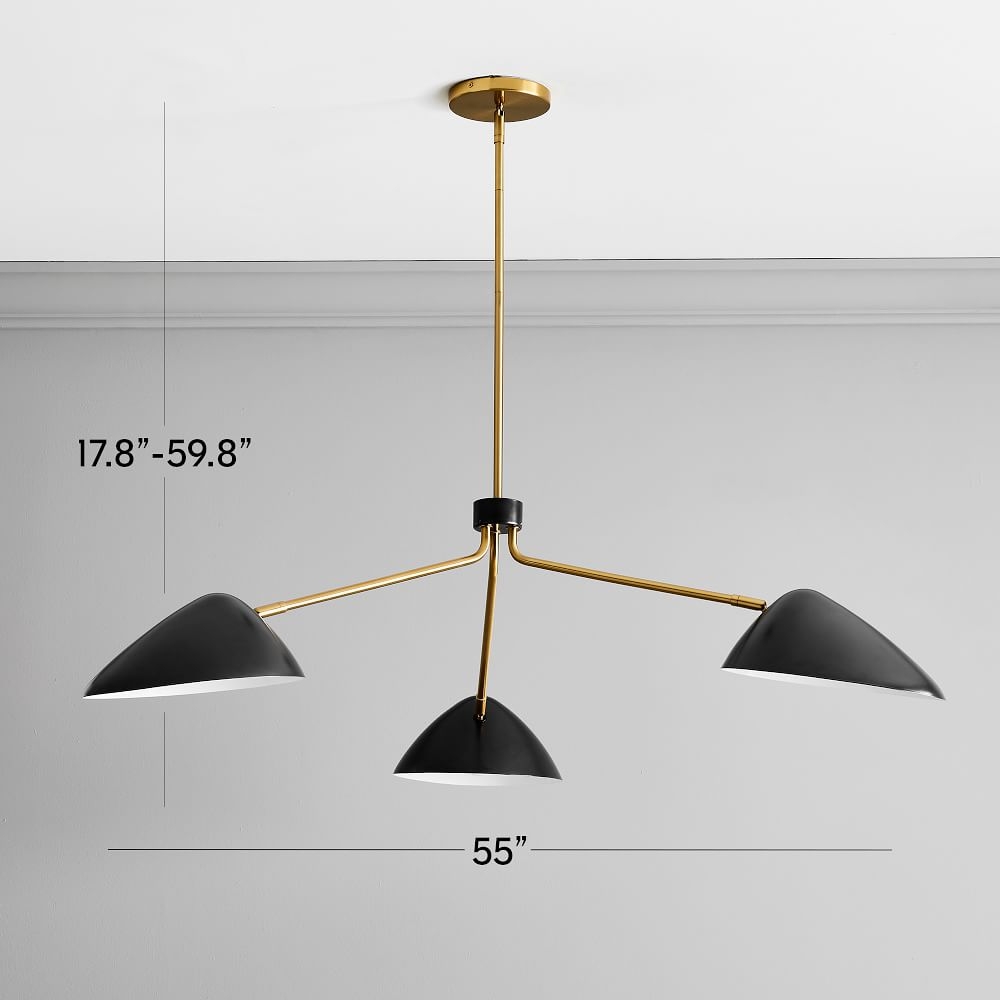 Mid century pendant light top