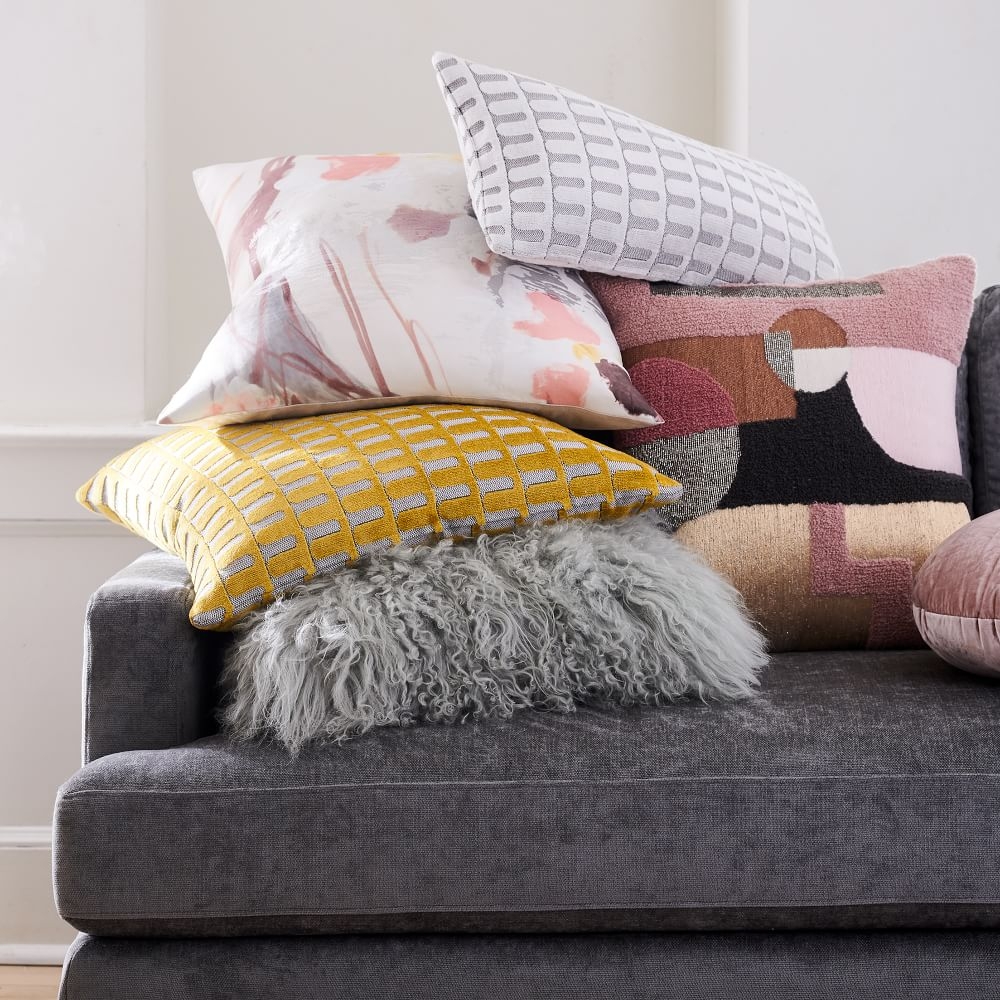 Yellow and hotsell grey pillow covers