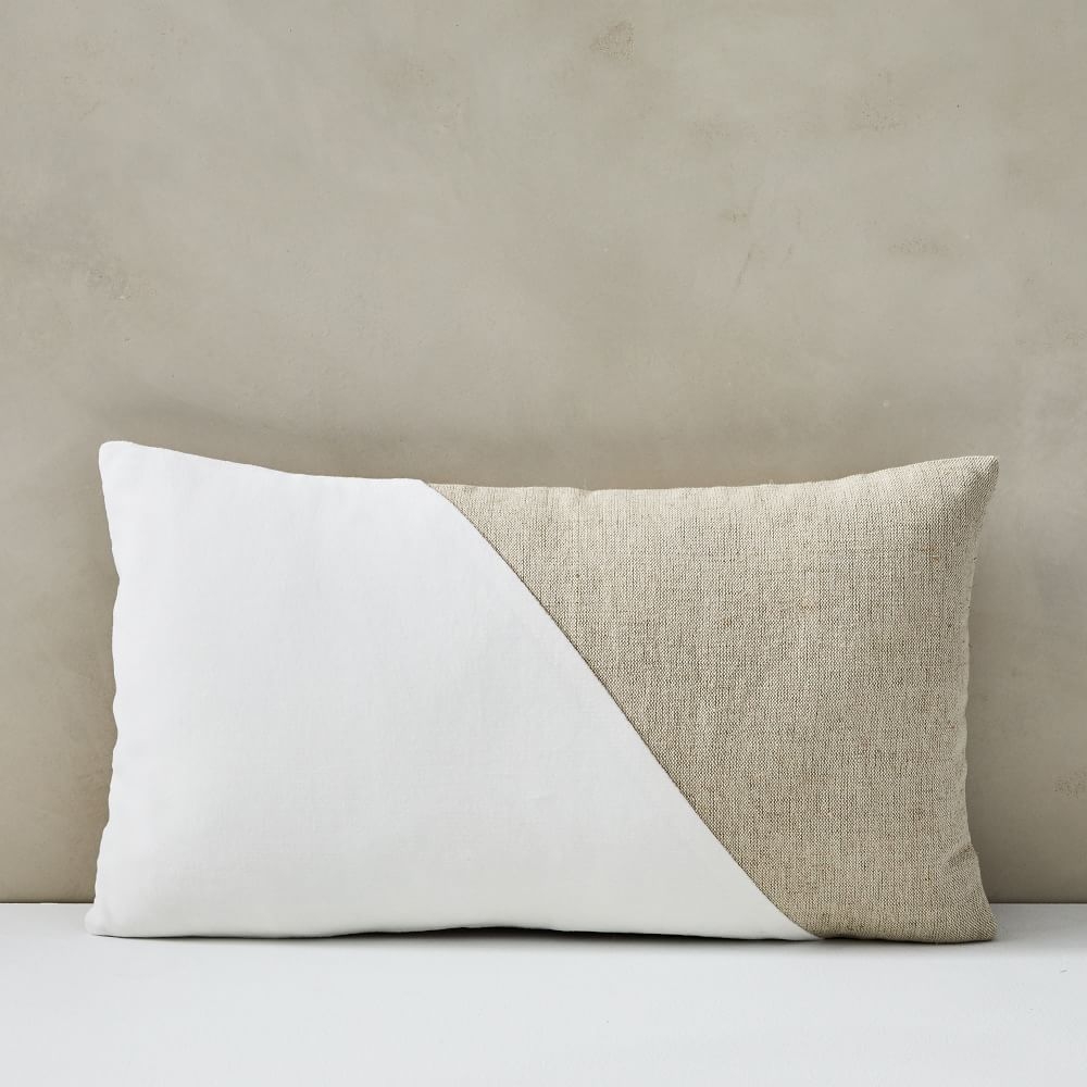 White sale linen pillows