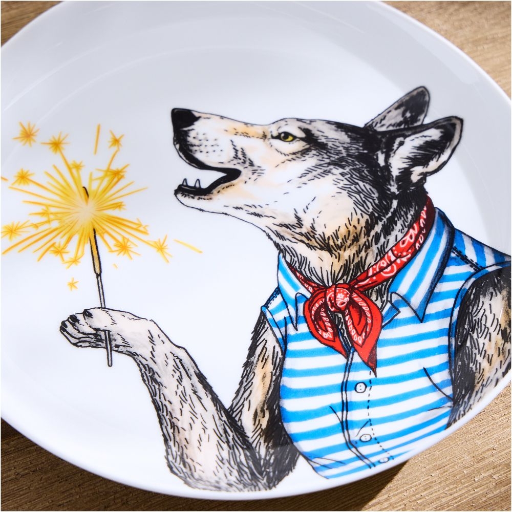 West elm animal plates cheap