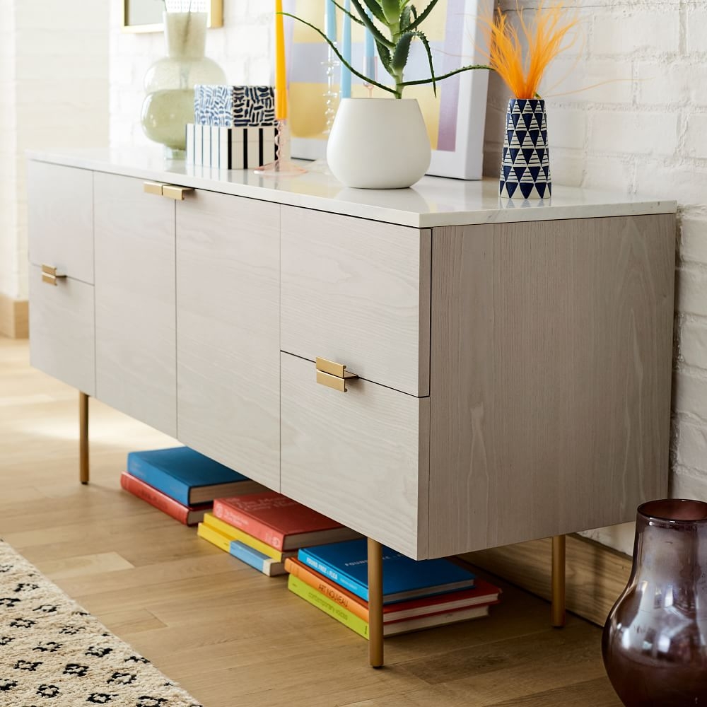 Buy online Delphine Buffet Feather Gray now West Elm UAE UAE