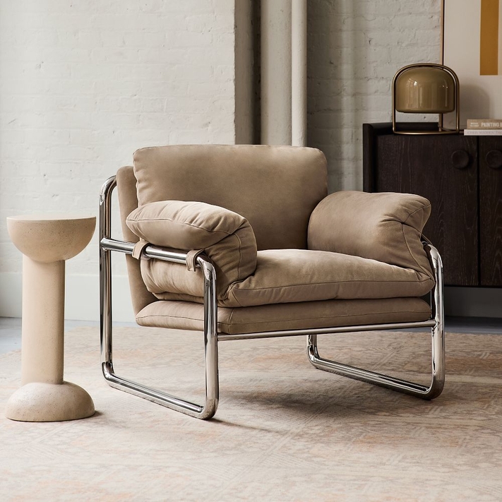 Grey clearance leather chair