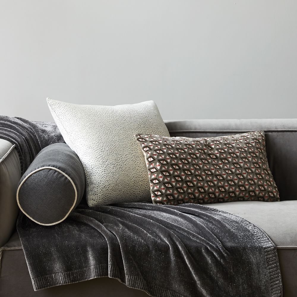 Chenille lumbar sale pillow