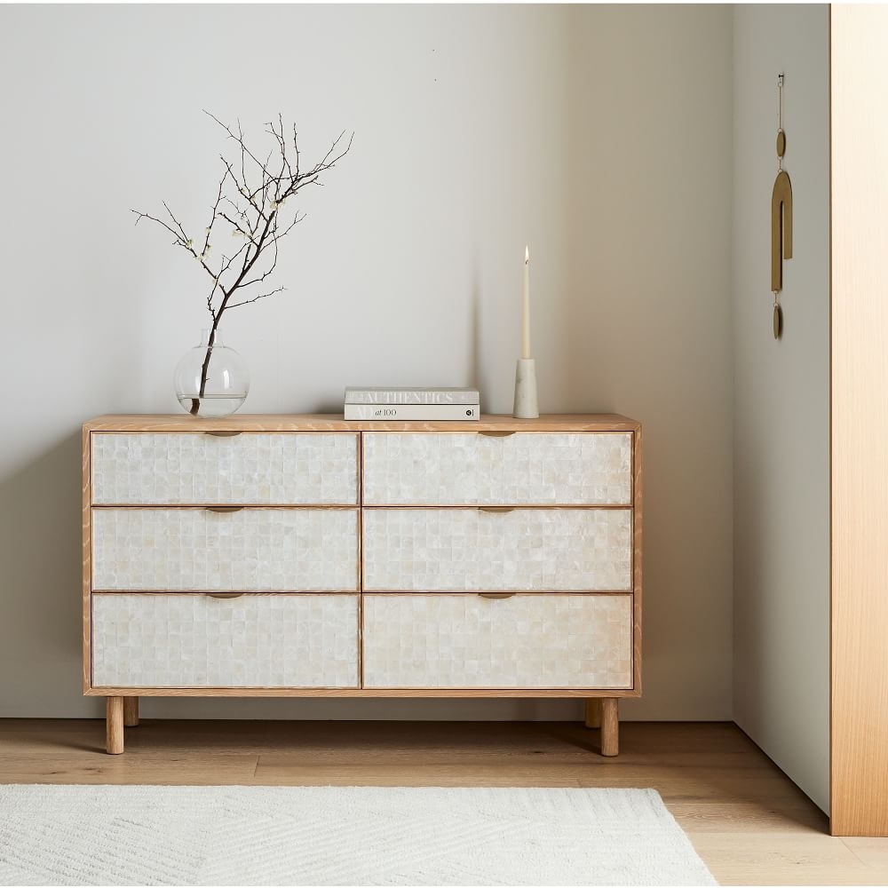 Buy online Ella Capiz 6 Drawer Dresser now West Elm UAE UAE