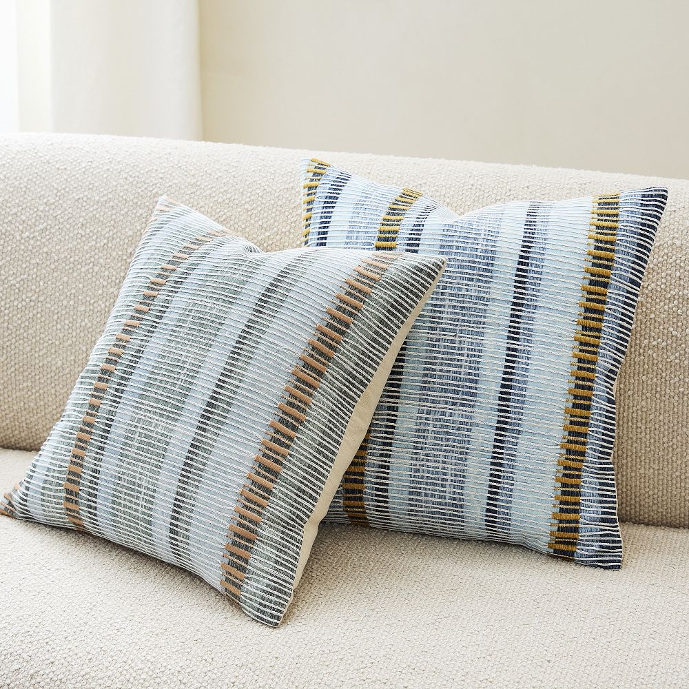 Gray striped pillow 2025