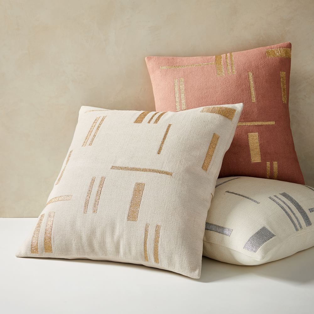 Metallic pillow covers sales