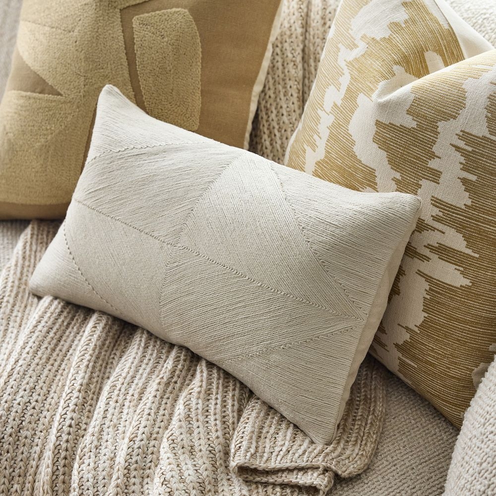 Embroidered sales pillow cover