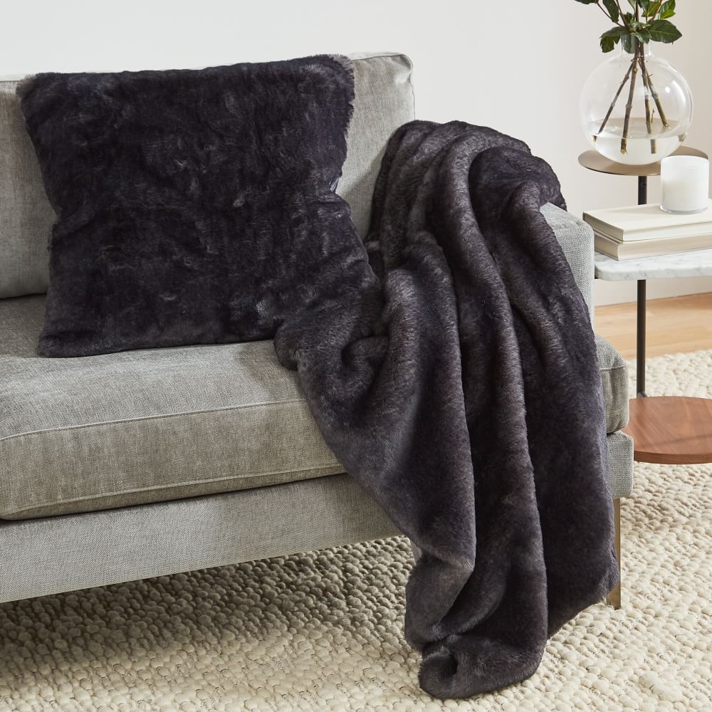 Faux fur pillow case top