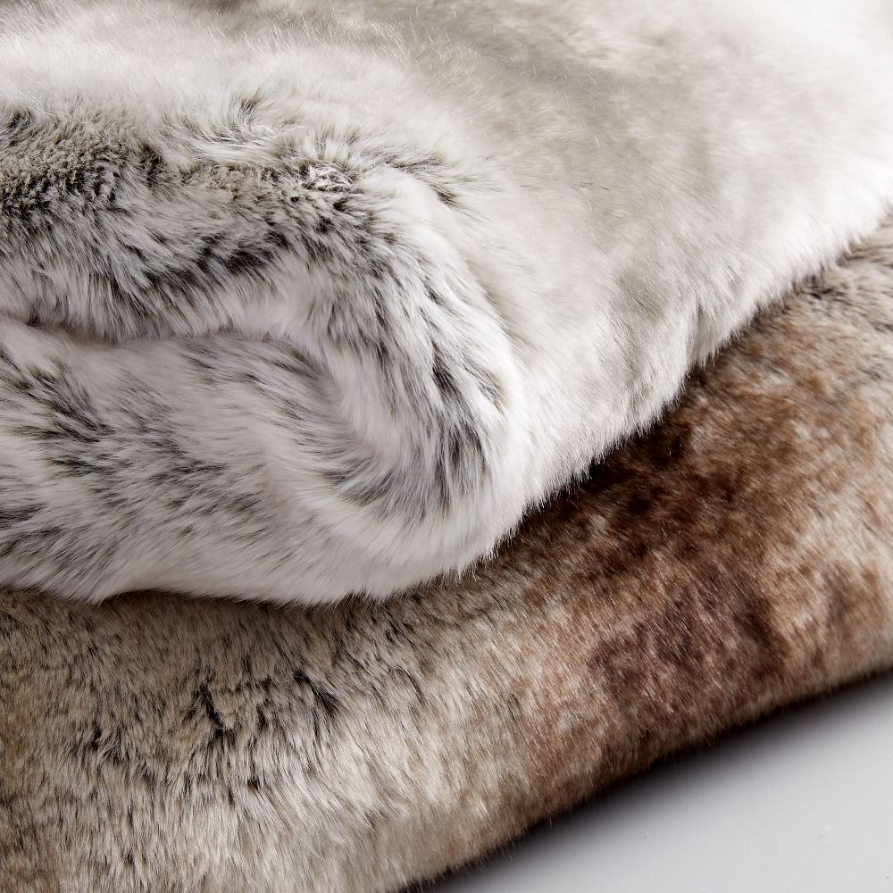 Faux fur ombre hot sale pillow
