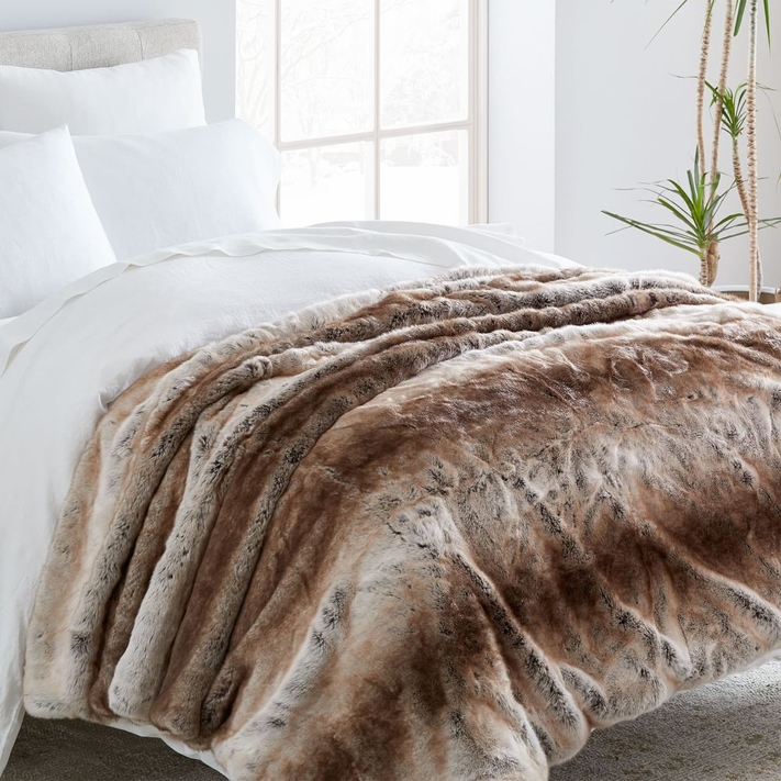 Buy online Faux Fur Ombre Throws now West Elm UAE UAE