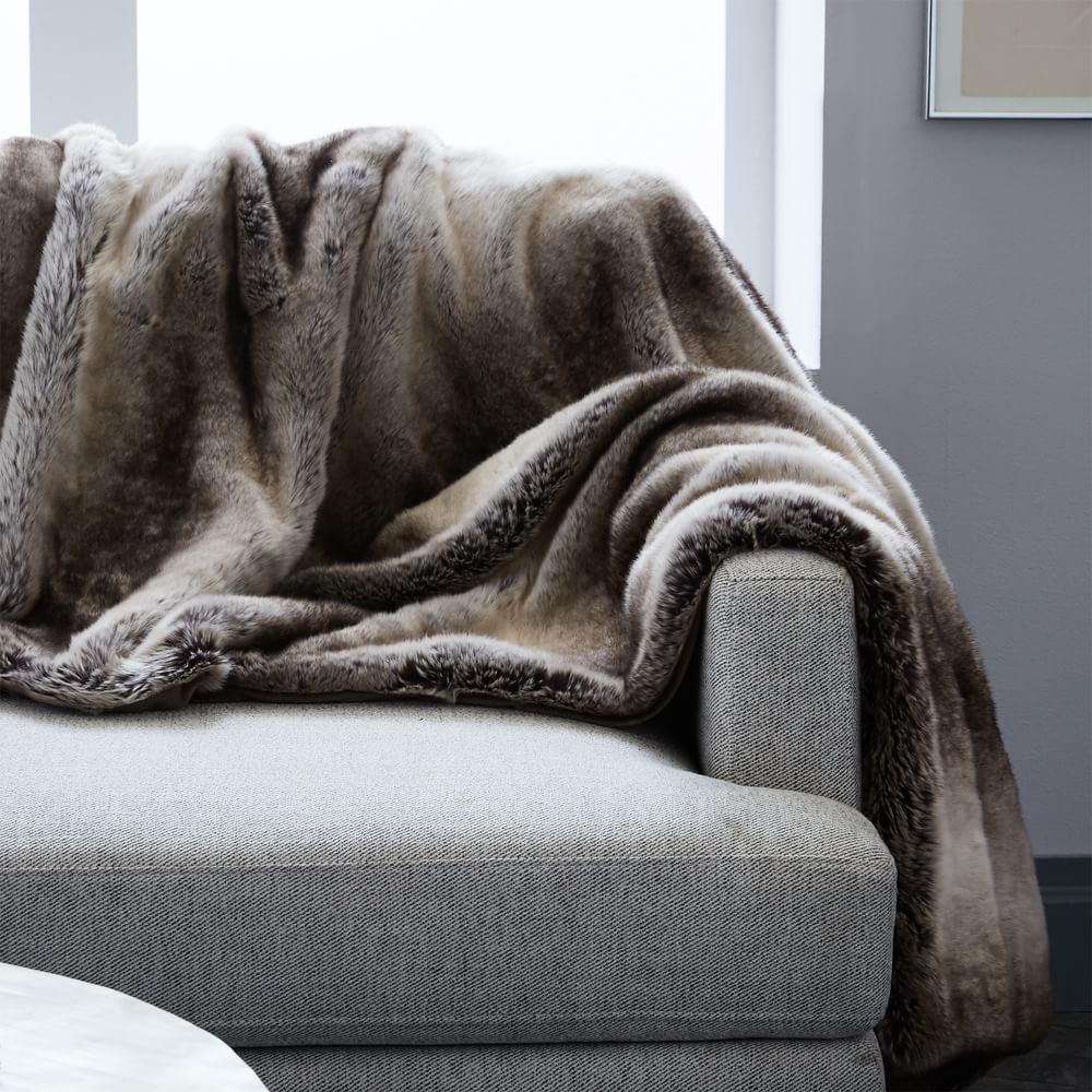 West elm faux fur pillow clearance