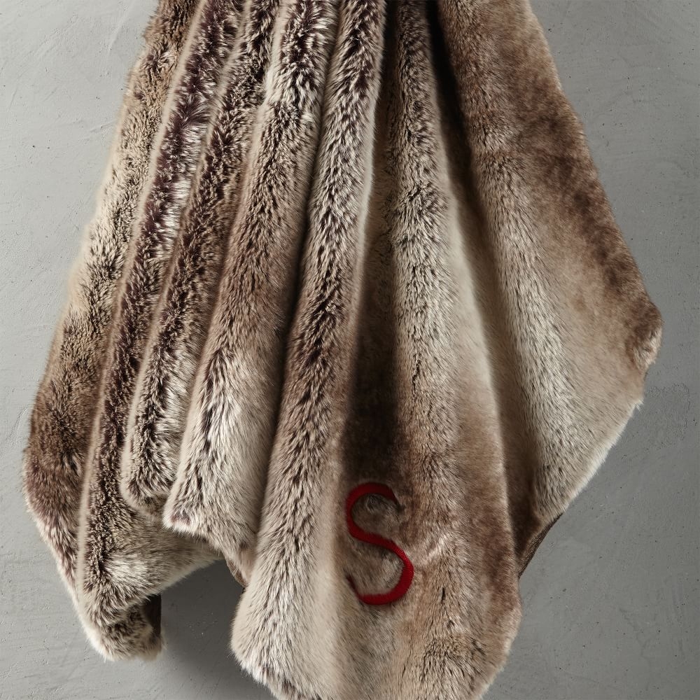 West elm faux fur ombre throw sales