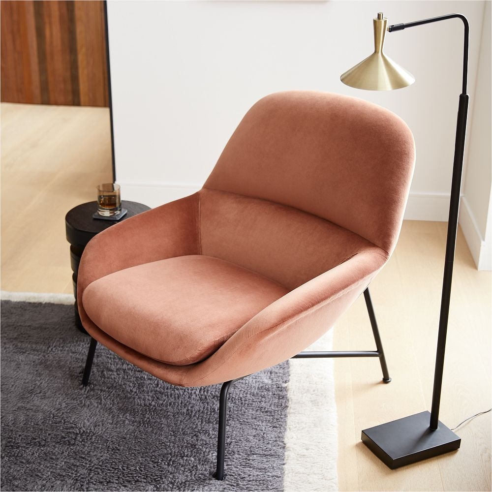 Mid century chair online and ottoman