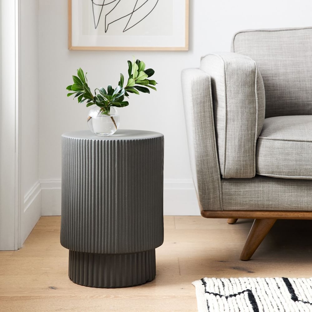 Fluted side table new arrivals
