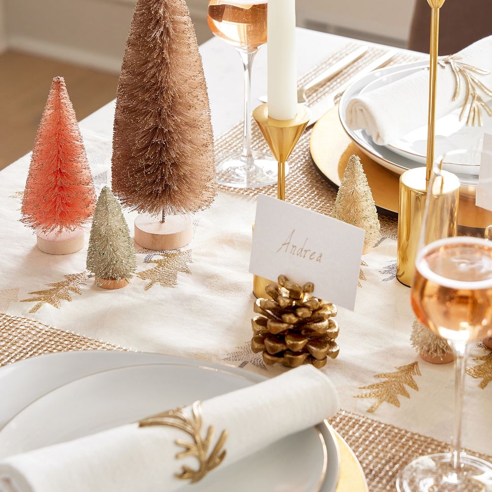 Buy online Forest Shine Metal Sprig Napkin Ring Sets now West