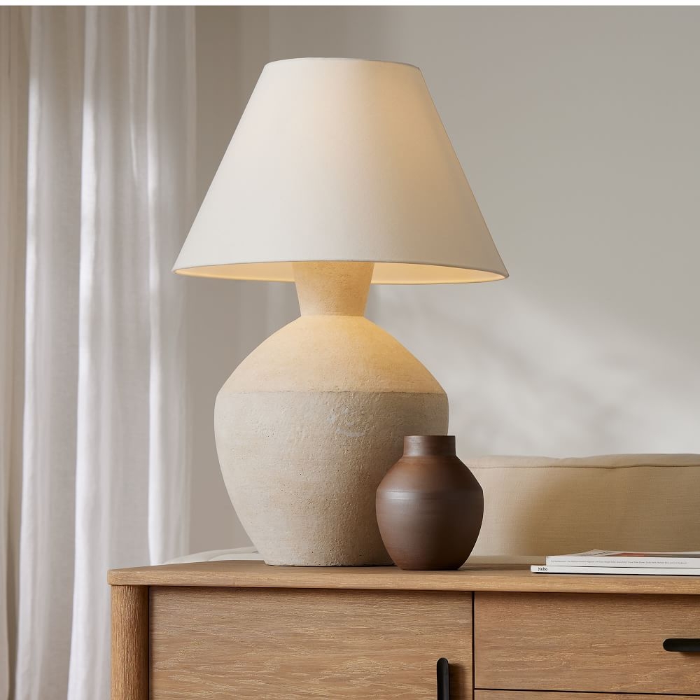 Wood and shop ceramic table lamp
