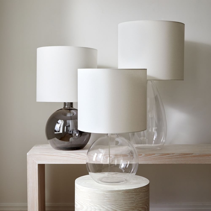 Glass tube table shop lamp