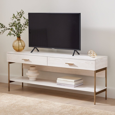Sofa table with store cabinets