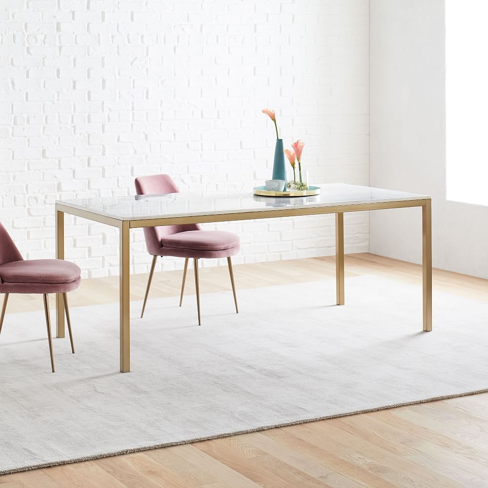 Dining table deals of marble